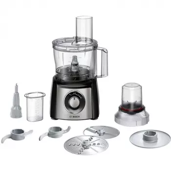 Küchenmaschine Bosch MCM3401M mit 800 W Motor und 2,3-L-Schüssel, schwarz/Edelstahl