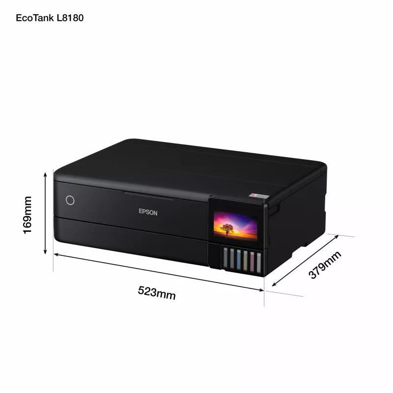 Multifunktions-Tintenstrahldrucker Epson EcoTank L8180 — A3+, Farbe, 5760x1440 DPI, 32 ppm, Duplex, Wi‑Fi, Ethernet
