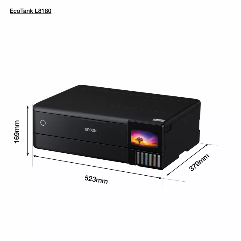 Multifunktions-Tintenstrahldrucker Epson EcoTank L8180 — A3+, Farbe, 5760x1440 DPI, 32 ppm, Duplex, Wi‑Fi, Ethernet