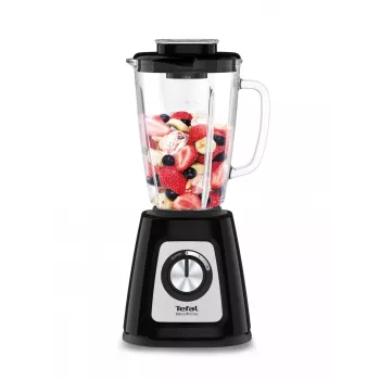 Tischmixer Tefal BlendForce II BL4388 — 800 W, 1,25 l Glaskrug, Eiscrushen, schwarz/gebürsteter Edelstahl