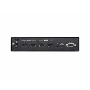 ATEN 2x2 4K HDMI Matrix Switch, bis zu 15 m, AV-Matrix-Umschalter, 10,2 Gbit/s, 340 MHz, 4096 x 2160 Pixel, 4096 x 2160, 3840 x 2160, Schwarz
