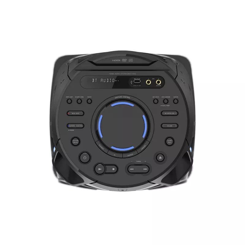 Sony MHCV43D.CEK, Heim-Audio-Mikrosystem, Schwarz, UKW, CD, CD-R, CD-RW, DVD, DVD-R, DVD-RW, 0,5 W, 349,5 mm