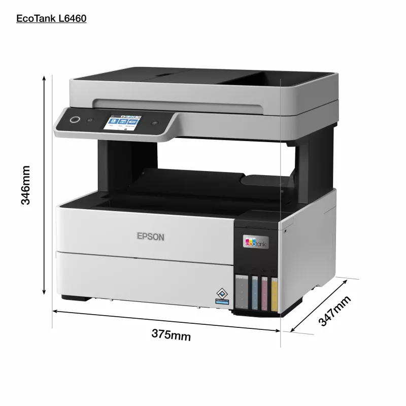 Multifunktionsdrucker Epson EcoTank L6460 — Inkjet Farbe, 4800x1200 dpi, 37 ppm, A4 Duplex, Wi‑Fi, Ethernet
