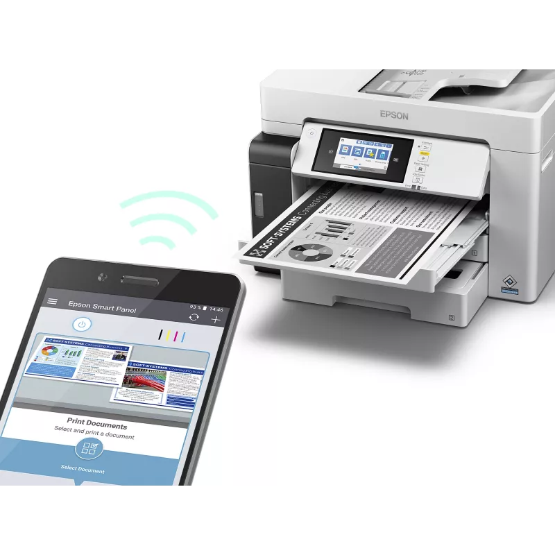 Multifunktionsgerät Epson M15180 — monochromer Tintendruck, 4800x1200 DPI, Farbscan 1200x1200, A4, Wi‑Fi, Ethernet, Duplex