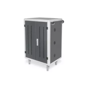 DIGITUS Lade-Trolley 30 Ladeplätze, 15.6 Zoll, schwarz 1100 x 700 x 650 mm, inkl. USB, PDU, Lüfter