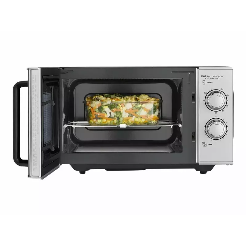 Mikrowelle Caso MG 25 Ecostyle, 25 L, 900 W, Grillfunktion, silber