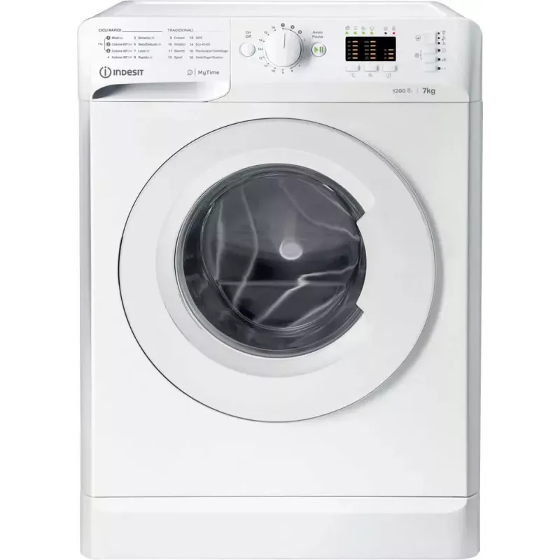 Frontlader-Waschmaschine Indesit MTWA 71252 W IT — 7 kg, 1200 U/min, Energieklasse E, weiß