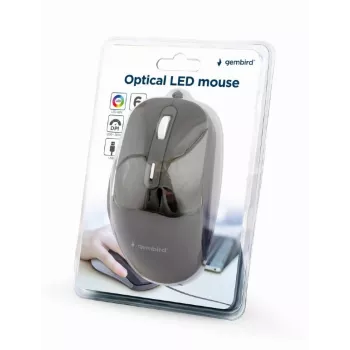 GEMBIRD Optische LED-Maus MUS-6B-02 kabelgebunden USB - 6 Tasten Rad schwarz