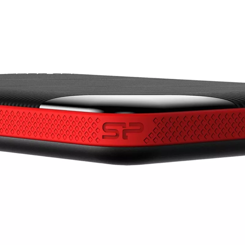 Silicon Power Armor A62 SP010TBPHD62SS3K tragbare Festplatte 1 TB, USB 3.2 Gen 1, Schwarz/Rot