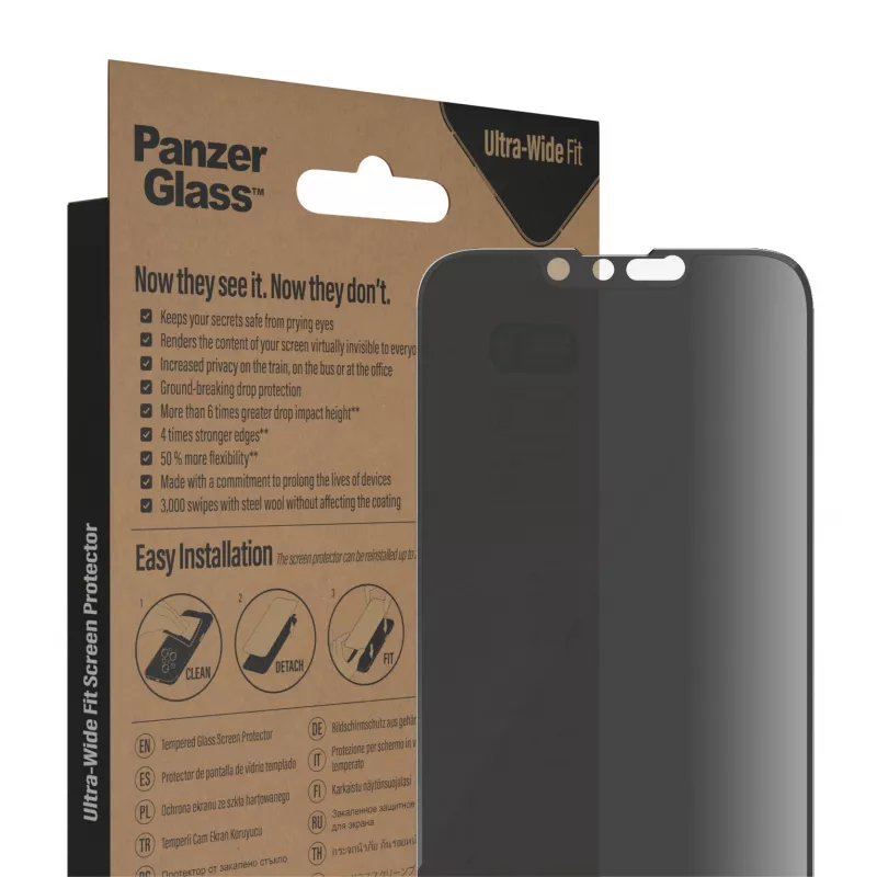 Blickschutzfolie PanzerGlass Apple iPhone 14 13 13 Pro Kratz- und Stoßfest