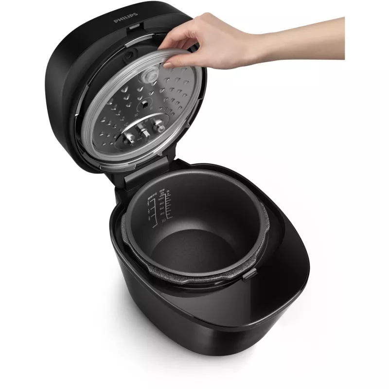 Philips All-in-One Cooker HD2151/40 Multikocher, 5 l, 1000 W, Schwarz