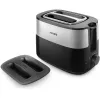 Philips Daily Collection HD2517/90 Toaster, 2 Schlitze, 830 W, Schwarz/Silber