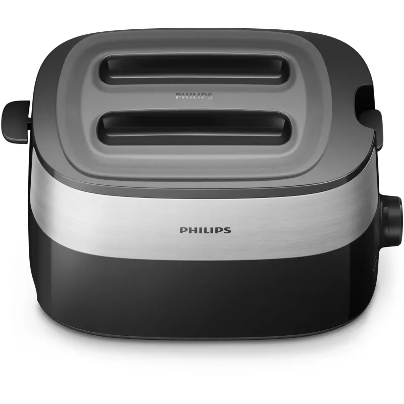 Philips Daily Collection HD2517/90 Toaster, 2 Schlitze, 830 W, Schwarz/Silber