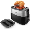 Philips Daily Collection HD2517/90 Toaster, 2 Schlitze, 830 W, Schwarz/Silber