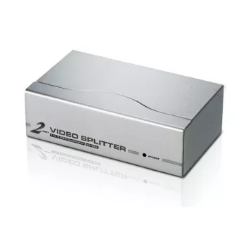ATEN 2-Port VGA Video Splitter (350 MHz), VGA, 2x VGA, 1920 x 1440 Pixel, Silber, Metall, 30 m