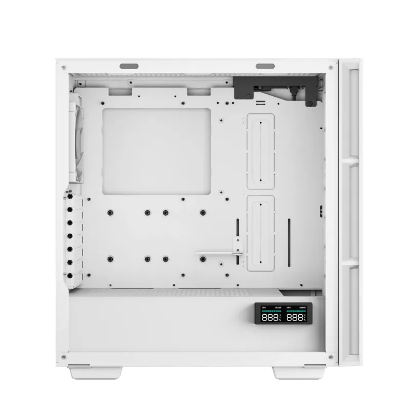 DeepCool CH560 Digital WH Mid-Tower PC-Gehäuse, E-ATX/ATX, gehärtetes Glas, 3x 140-mm-ARGB-Lüfter, digitales Statusdisplay, USB-C, Weiß