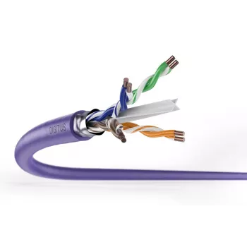 DIGITUS Installationskabel - CAT6 - F/UTP - AWG 23/1 - 100m - Violett