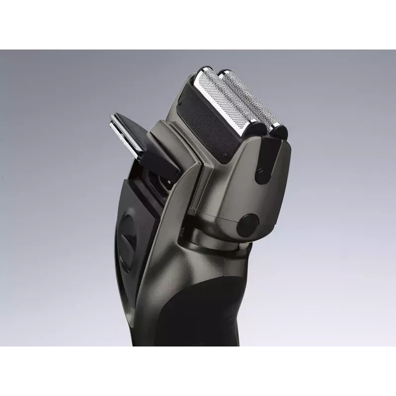 Panasonic ES-RW33 Elektro-Folienrasierer, Nass/Trocken, schnurlos, ausklappbarer Trimmer, 30 Min. Laufzeit, Schwarz/Silber