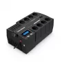 Uninterruptible Power Supply CYBERPOWER BR1000ELCD — Line-Interactive UPS 1 kVA / 600 W, 8 Type F outlets, USB, desktop, black