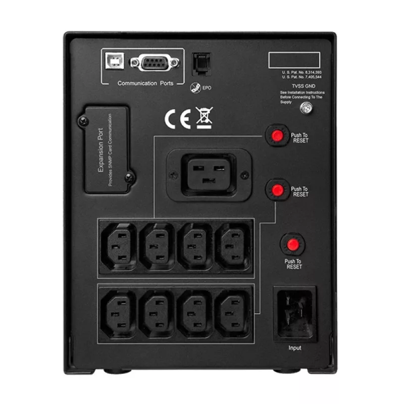 CyberPower PR2200ELCDSL USV (Unterbrechungsfreie Stromversorgung) Line-Interactive 2,2 kVA 1980 W 9 AC-Steckdosen