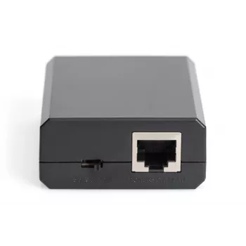 DIGITUS Gigabit PoE+ Splitter, 10/100/1000 Mbit/s, 24 W Eingang: 802.3at PoE, Ausgang: 5V/2A, 9V/2A, 12V/2A, Kunststoffgehäuse, schwarz