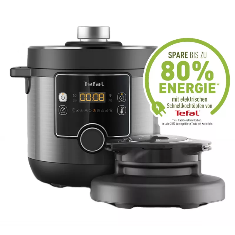Multicooker-Dampfgarer Tefal Turbo Cuisine & Fry CY7788 — 7,6 l, 1200 W, 15 Programme, schwarz