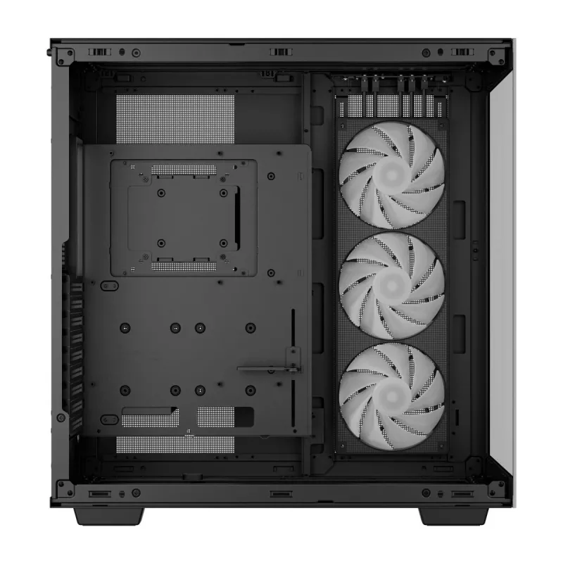 DeepCool CH780 Full-Tower-Gaming-Gehäuse, E-ATX, Seitenfenster aus gehärtetem Glas, ohne Netzteil, Schwarz