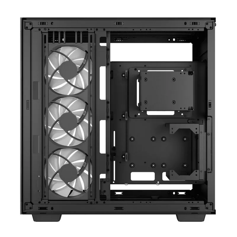 DeepCool CH780 Full-Tower-Gaming-Gehäuse, E-ATX, Seitenfenster aus gehärtetem Glas, ohne Netzteil, Schwarz