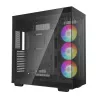 DeepCool CH780 Full-Tower-Gaming-Gehäuse, E-ATX, Seitenfenster aus gehärtetem Glas, ohne Netzteil, Schwarz