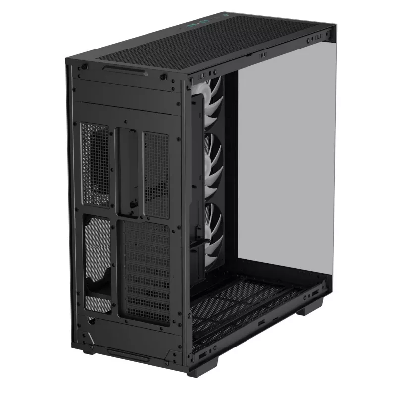 DeepCool CH780 Full-Tower-Gaming-Gehäuse, E-ATX, Seitenfenster aus gehärtetem Glas, ohne Netzteil, Schwarz