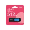 ADATA UV128 AUV128-512G-RBE USB-Stick 512 GB, USB-A 3.2 Gen 1, Slider, schwarz/blau