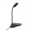 GEMBIRD Schreibtischlampe mit kabellosem Ladegerät, Schwarz