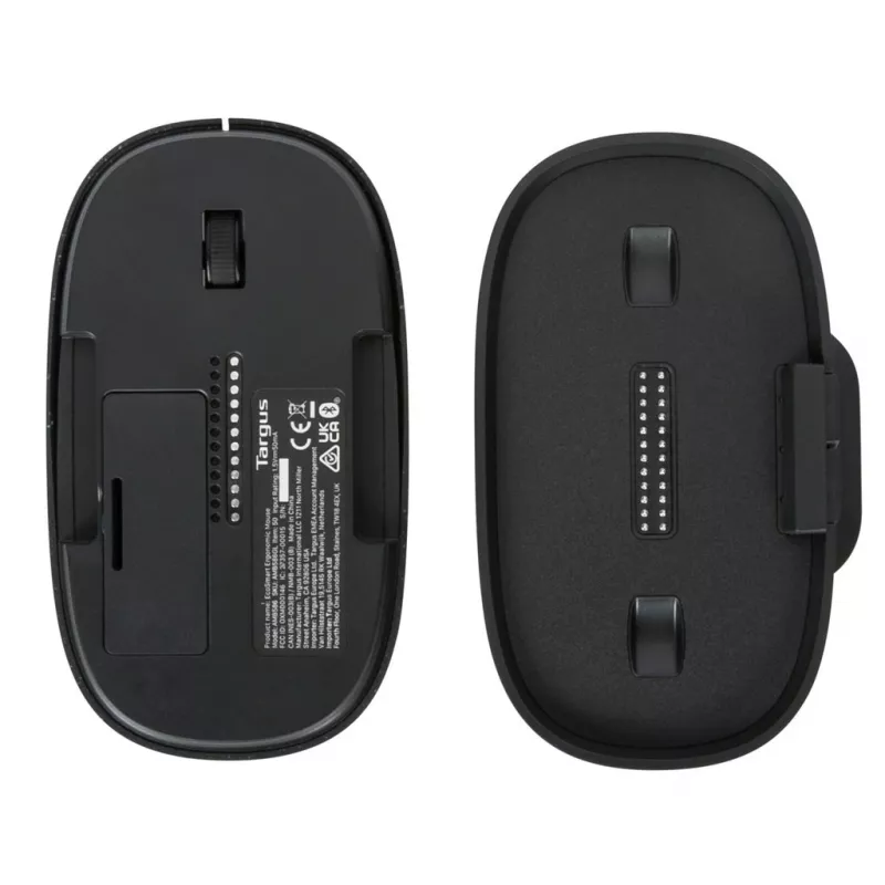 Targus ErgoFlip EcoSmart ergonomische beidhändige Bluetooth-Maus AMB586GL, Schwarz