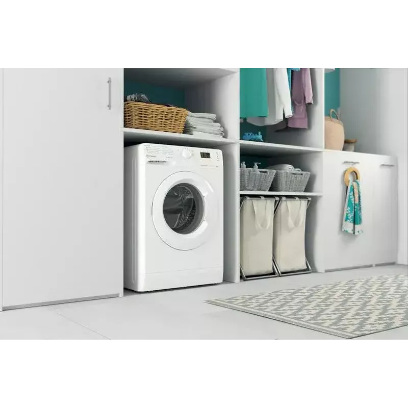 Frontlader-Waschmaschine INDESIT MTWSA 61294 W EE, 6 kg, Invertermotor, Energieeffizienzklasse C
