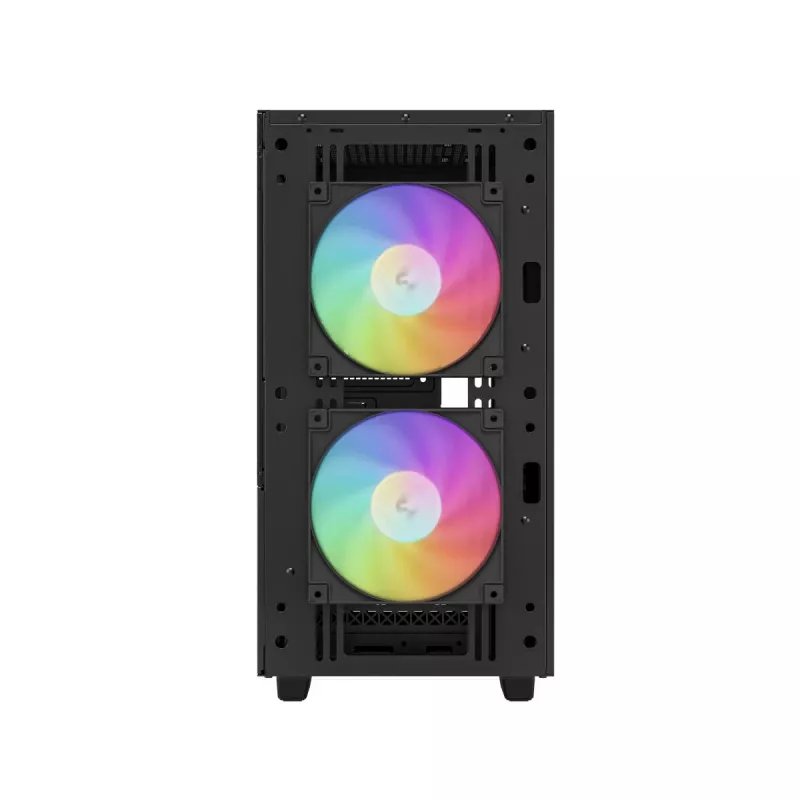 DeepCool CH360 DIGITAL R-CH360-BKAPE3D-G-1 Micro-Tower PC-Gehäuse, micro ATX/Mini-ITX, gehärtetes Glas, schwarz