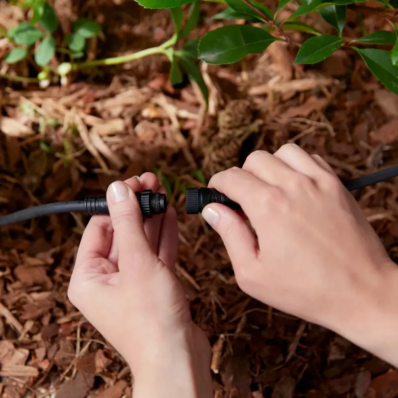 Philips Außenkabel-Verlängerung 2,5 m, Stromkabel, Schwarz, Kunststoff, Hinterhof, Vorgarten, Garten, Terrasse, IP67, III