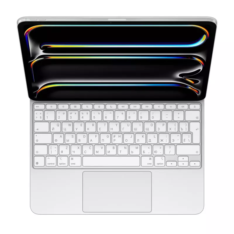 Apple Magic Keyboard für iPad Pro 13 Zoll M4 Russisch Weiß Kabellos QWERTY Trackpad
