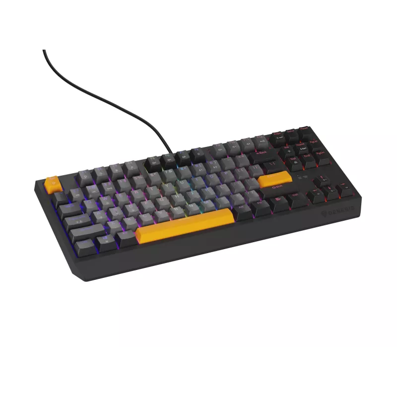 Genesis Thor 230 TKL kabelgebundene mechanische Gaming-Tastatur, US, Anchor Gray Negative, Outemu Red