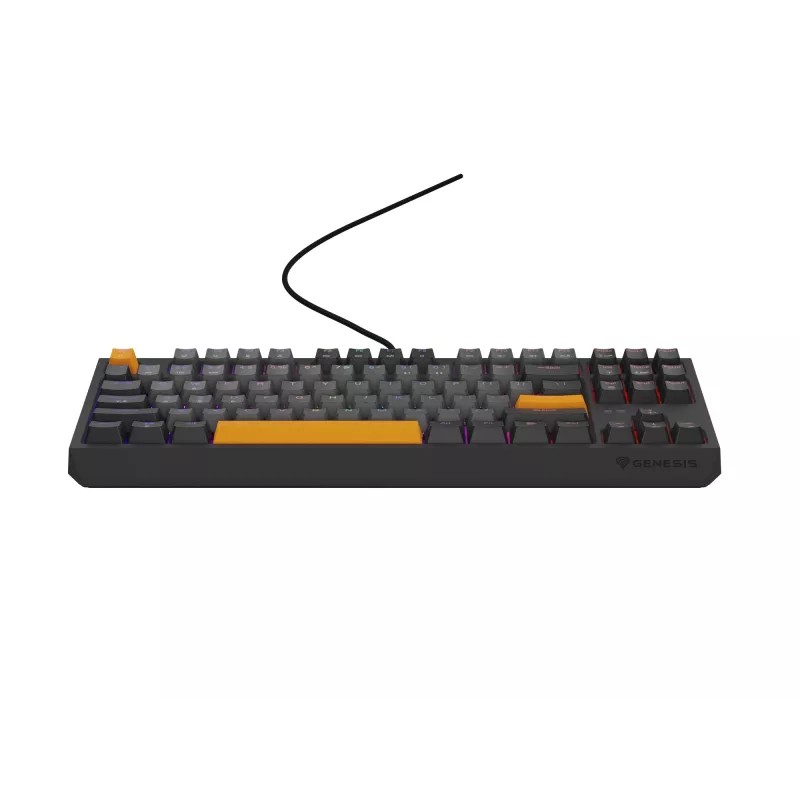 Genesis Thor 230 TKL kabelgebundene mechanische Gaming-Tastatur, US, Anchor Gray Negative, Outemu Red