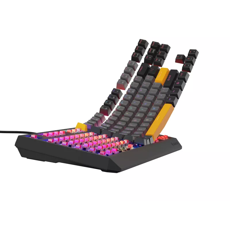 Genesis Thor 230 TKL kabelgebundene mechanische Gaming-Tastatur, US, Anchor Gray Negative, Outemu Red
