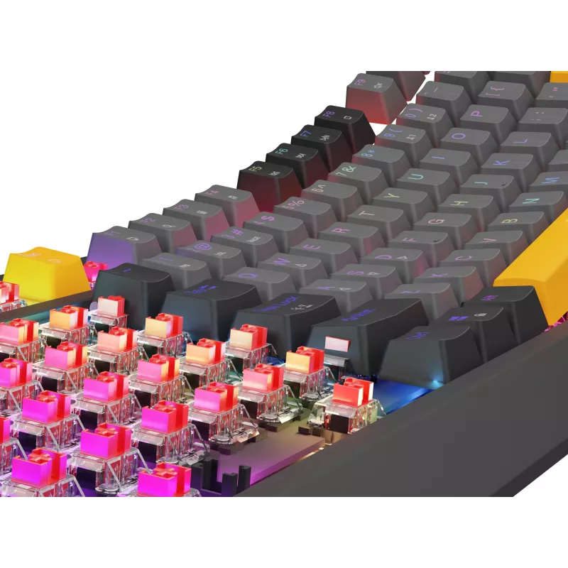 Genesis Thor 230 TKL kabelgebundene mechanische Gaming-Tastatur, US, Anchor Gray Negative, Outemu Red