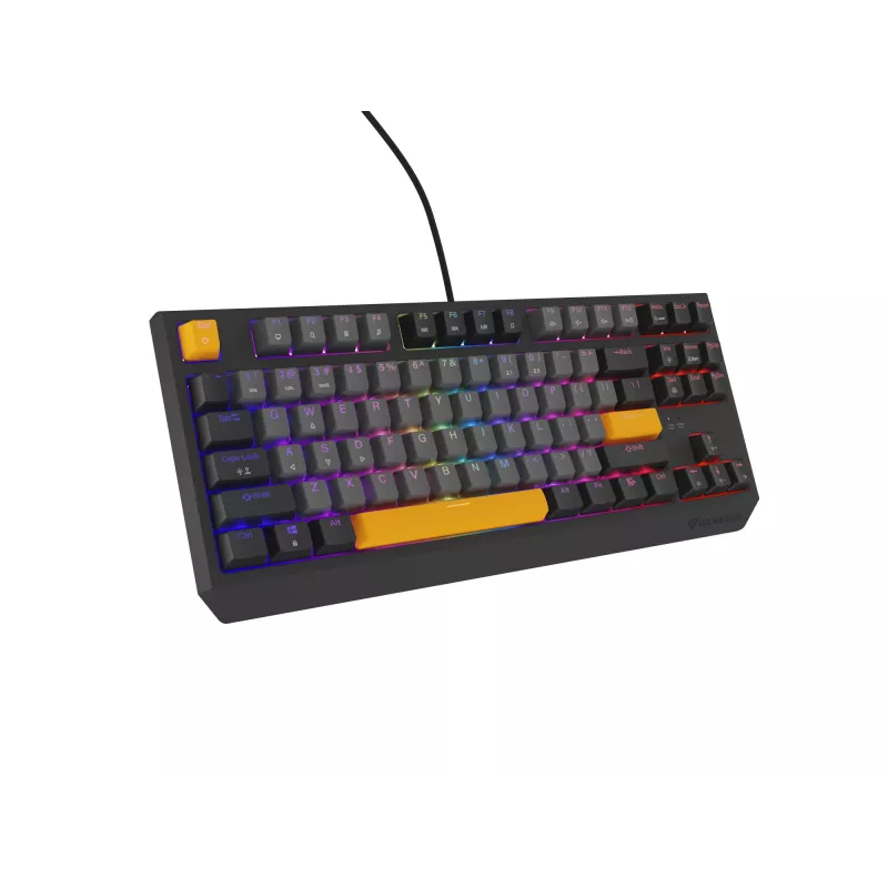 Genesis Thor 230 TKL kabelgebundene mechanische Gaming-Tastatur, US, Anchor Gray Negative, Outemu Red