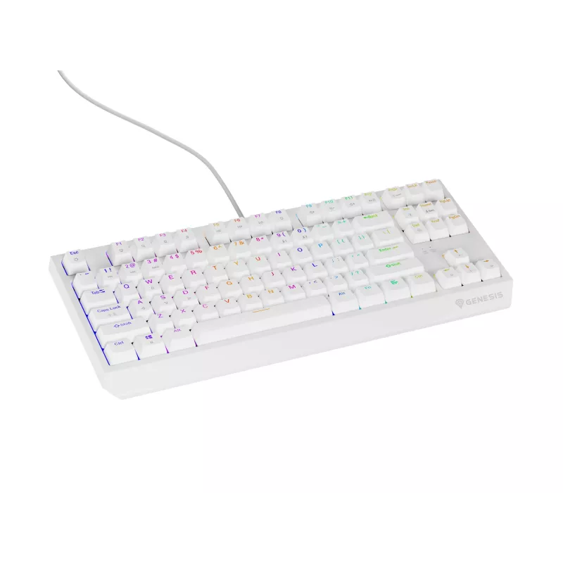 Genesis Thor 230 TKL kabelgebundene mechanische Gaming-Tastatur, US, Weiß, Outemu Brown