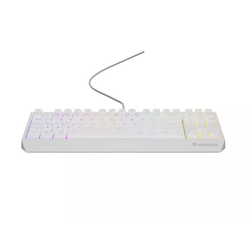 Genesis Thor 230 TKL kabelgebundene mechanische Gaming-Tastatur, US, Weiß, Outemu Brown