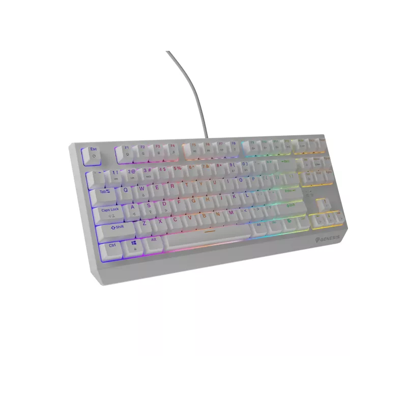 Genesis Thor 230 TKL kabelgebundene mechanische Gaming-Tastatur, US, Weiß, Outemu Brown