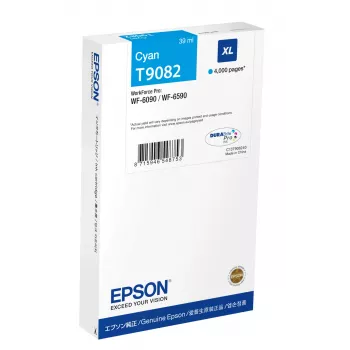 Epson WF-6XXX Cyan XL (Original) Tintenpatrone – ergiebige Cyanfarbene Patrone für WorkForce WF-6XXX