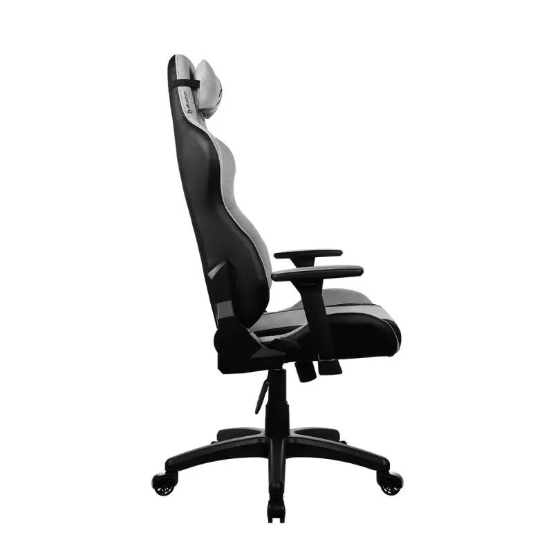 Gaming-Stuhl arozzi Avanti SoftFabric Hellgrau – ergonomisch mit hoher Rückenlehne, Stoffbezug, verstellbare Armlehnen, Neigungs- und Höhenverstellung