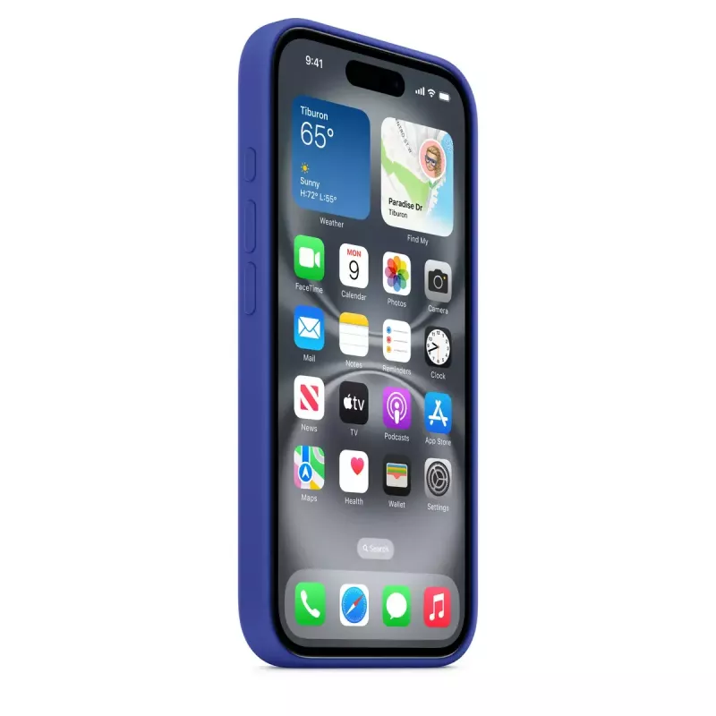 Apple Silikon Case mit MagSafe iPhone 16 Ultramarin