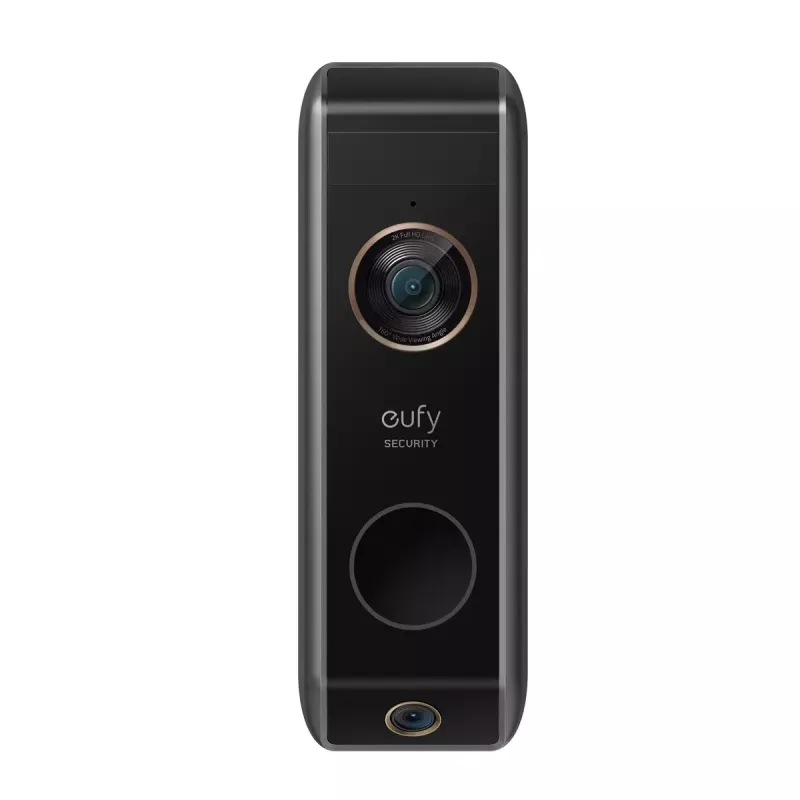 Eufy E8213 kabellose Video-Türklingel 2K mit HomeBase, batteriebetrieben, Schwarz/Weiß