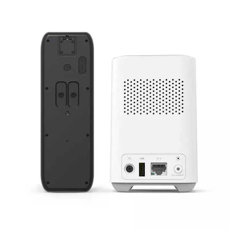 Eufy E8213 kabellose Video-Türklingel 2K mit HomeBase, batteriebetrieben, Schwarz/Weiß
